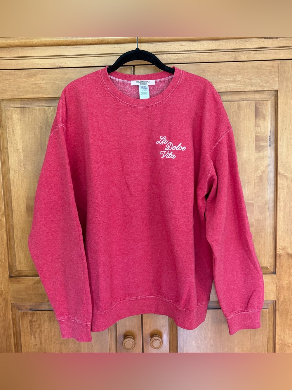 Project Social T La Dolce Vita Sweatshirt Parisian Red